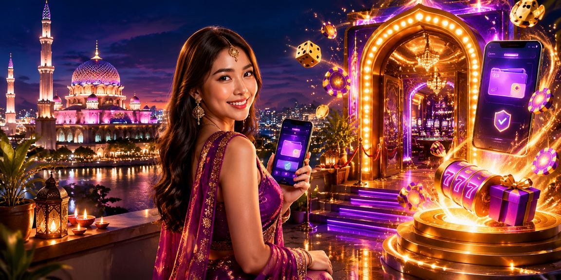 A player using a smartphone to play geo38 casino table games in Putrajaya